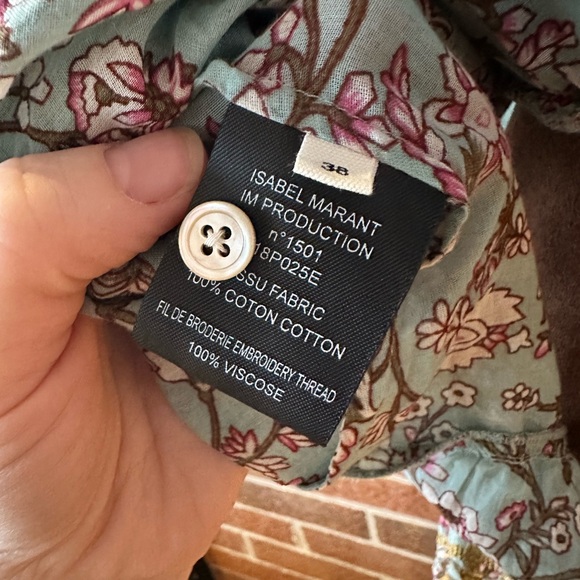 Isabel Marant Teal Floral Ruffle Dress (includes slip) - Picture 8 of 12